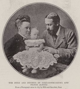 Le duc et la duchesse de Saxe-Cobourg-Gotha et le prince Alfred - English Photographer
