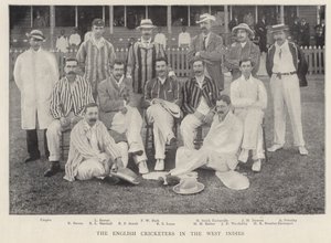 Les joueurs de cricket anglais aux Antilles, 1895
