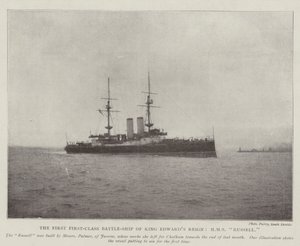 Le premier cuirassé de première classe du règne du roi Édouard, HMS Russell - English Photographer