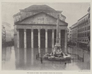 Les inondations à Rome, le Panthéon pendant l
