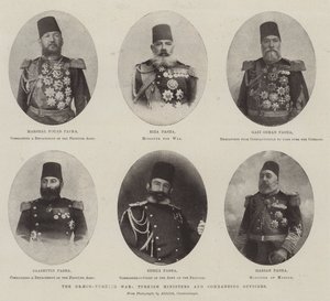 La guerre gréco-turque, ministres et officiers commandants turcs - English Photographer