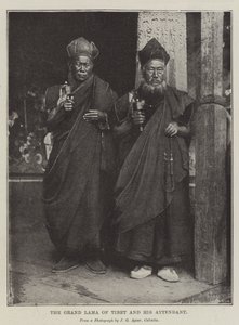 Le Grand Lama du Tibet et son assistant - English Photographer