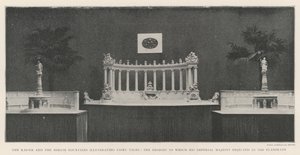 Le Kaiser et les fontaines de Berlin illustrant des contes de fées, les dessins auxquels Sa Majesté Impériale s