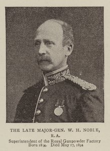 Le défunt Major-Général W H Noble, RA
