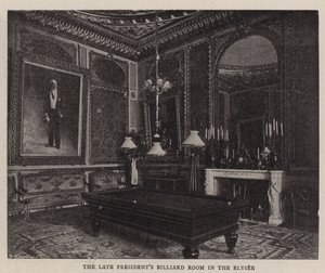La salle de billard du feu président à l