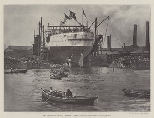 Le lancement du HMS Albion, le navire sur la cale à Blackwall - English Photographer