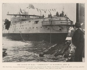 Le lancement du HMS Cornwallis à Blackwall, 17 juillet - English Photographer