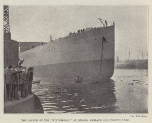 Le lancement du Winifredian chez Messers Harland et Wolff