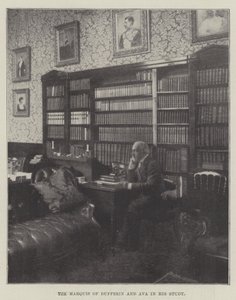 Le marquis de Dufferin et Ava dans son étude - English Photographer