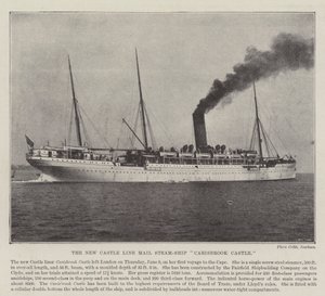 Le nouveau paquebot postal de la ligne Castle, Carisbrook Castle - English Photographer
