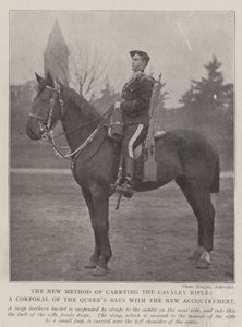 La nouvelle méthode de port du fusil de cavalerie, un caporal des Queens Bays avec le nouvel équipement - English Photographer