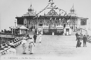 Le pavillon de la jetée, Hastings, vers 1890