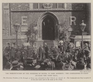 La présentation de la liberté de Douvres au comte Roberts, le commandant en chef devant l