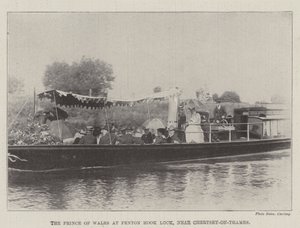 Le prince de Galles à Penton Hook Lock, près de Chertsey-on-Thames