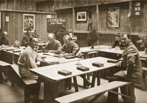 La salle de lecture, Handforth, illustration de Prisonniers allemands en Grande-Bretagne - English Photographer