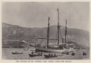 Le retour du Dr Nansen, le Fram au large de Bergen