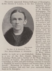 Révérend F E Ridgeway, DD, Nouveau Évêque-Suffragant de Kensington
