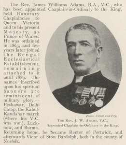 Le révérend J W Adams, VC, nommé aumônier ordinaire du roi - English Photographer