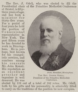 Révérend Joseph Odell, président de la conférence méthodiste primitive
