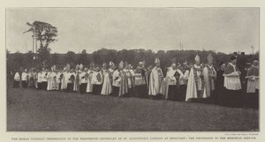 La célébration catholique romaine du treizième centenaire du débarquement de Saint Augustin à Ebbsfleet, la procession au service commémoratif - English Photographer