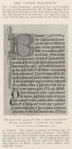 La vente pour 5250 £ du Codex Psalterum par M. Quaritch, une page du livre