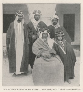 Le Sheikh Mubarak de Koweït, son fils et trois assistants - English Photographer