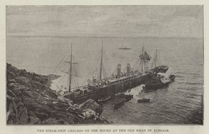 Le Steam-Ship Chicago sur les rochers à Old Head of Kinsale
