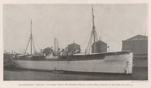 Le navire à vapeur Orotava, à bord duquel l