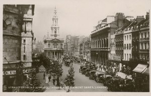 The Strand, montrant Somerset House et St Clement Danes, Londres - English Photographer