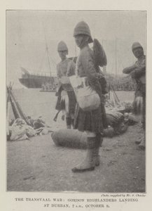 La guerre du Transvaal, les Gordon Highlanders débarquant à Durban, 7h, 9 octobre - English Photographer