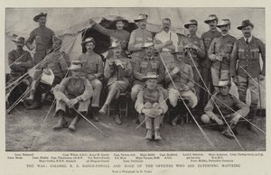 La guerre, le colonel R. S. Baden-Powell et certains des officiers qui défendent Mafeking - English Photographer