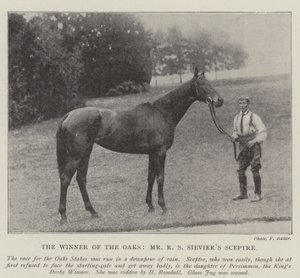 Le vainqueur des Oaks, Sceptre de M. R S Sievier