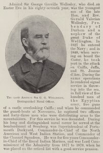 Feu amiral Sir G G Wellesley, officier naval distingué