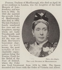Feu la duchesse de Marlborough