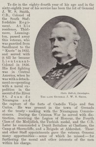 Feu le général J W S Smith