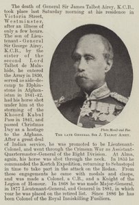Feu le général Sir J Talbot Airey - English Photographer