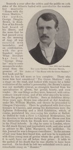 Feu George Douglas Brown, auteur de La maison aux volets verts
