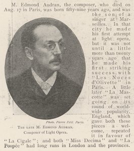 Feu M. Edmond Audran, compositeur d