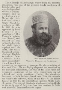 Feu Maharaja de Durbhunga