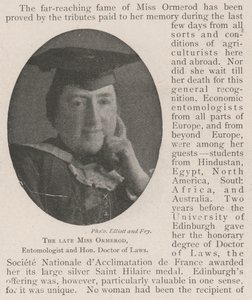 Feu Mlle Ormerod, entomologiste et docteur honoris causa en droit - English Photographer