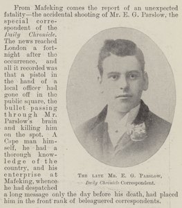 Feu M. E G Parslow, correspondant du Daily Chronicle