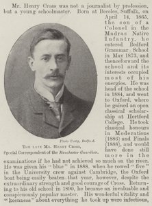 Feu M. Henry Cross, correspondant spécial du Manchester Guardian