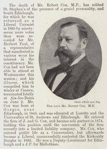 Le défunt M. Robert Cox, MP - English Photographer