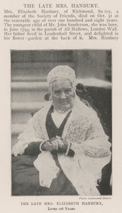 Feu Mme Elizabeth Hanbury, a vécu 108 ans - English Photographer