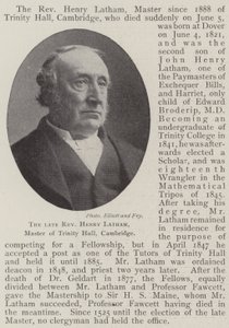 Le révérend Henry Latham, maître de Trinity Hall, Cambridge - English Photographer