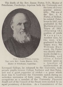 Feu Révérend James Porter, DD, maître de Peterhouse, Cambridge