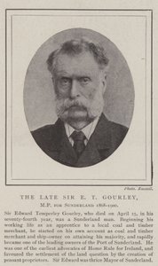 Le défunt Sir E T Gourley, député de Sunderland 1868-1900