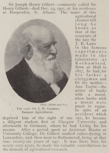 Feu Sir J H Gilbert, éminent agriculteur - English Photographer