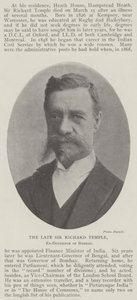 Feu Sir Richard Temple, ancien gouverneur de Bombay