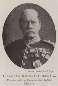 Feu Sir William Olpherts, VC, vétéran de la Crimée et de la révolte des Cipayes - English Photographer